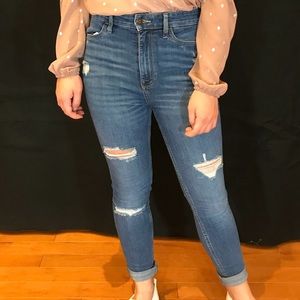 Hollister Ripped High Waisted Jeggings